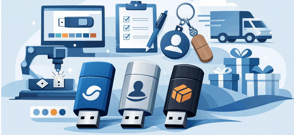 USB-Sticks mit Firmenlogo veredelt