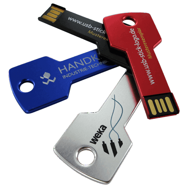 USB-Sticks-mit-logo-Metall-Schlüssel Key-Color