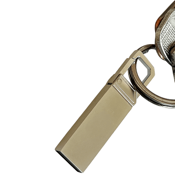 USB-Stick mit Firmenlogo Gravur oder Druck Karabiner bedruckt