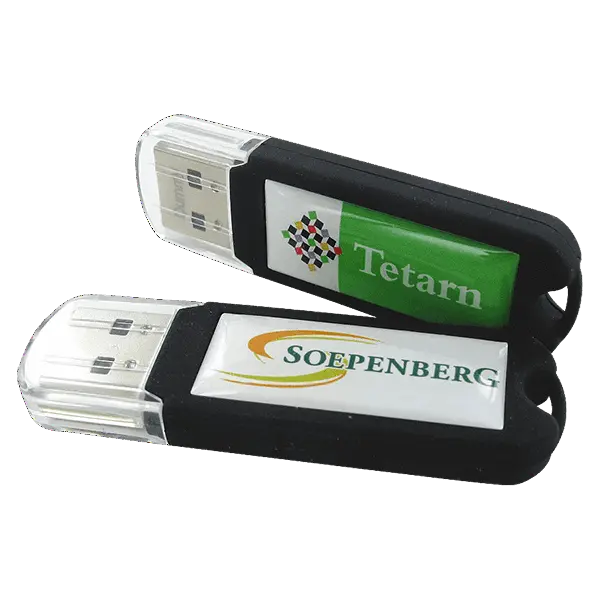 Logo Druck mit Doming auf USB-Stick DE-BUD-ST