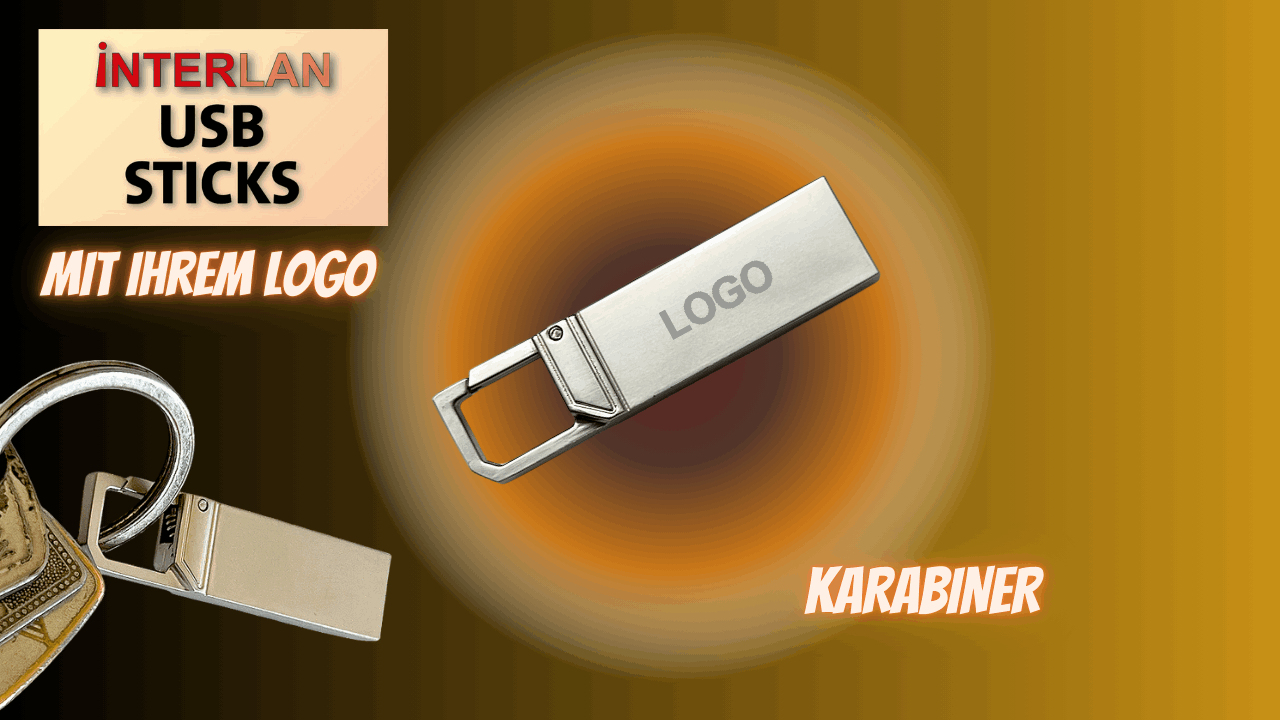 USB Stick mit Gravur Karabiner