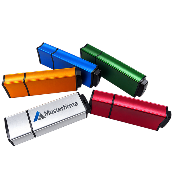 USB-Stick W-ALU-EDG mit Firmenlogo