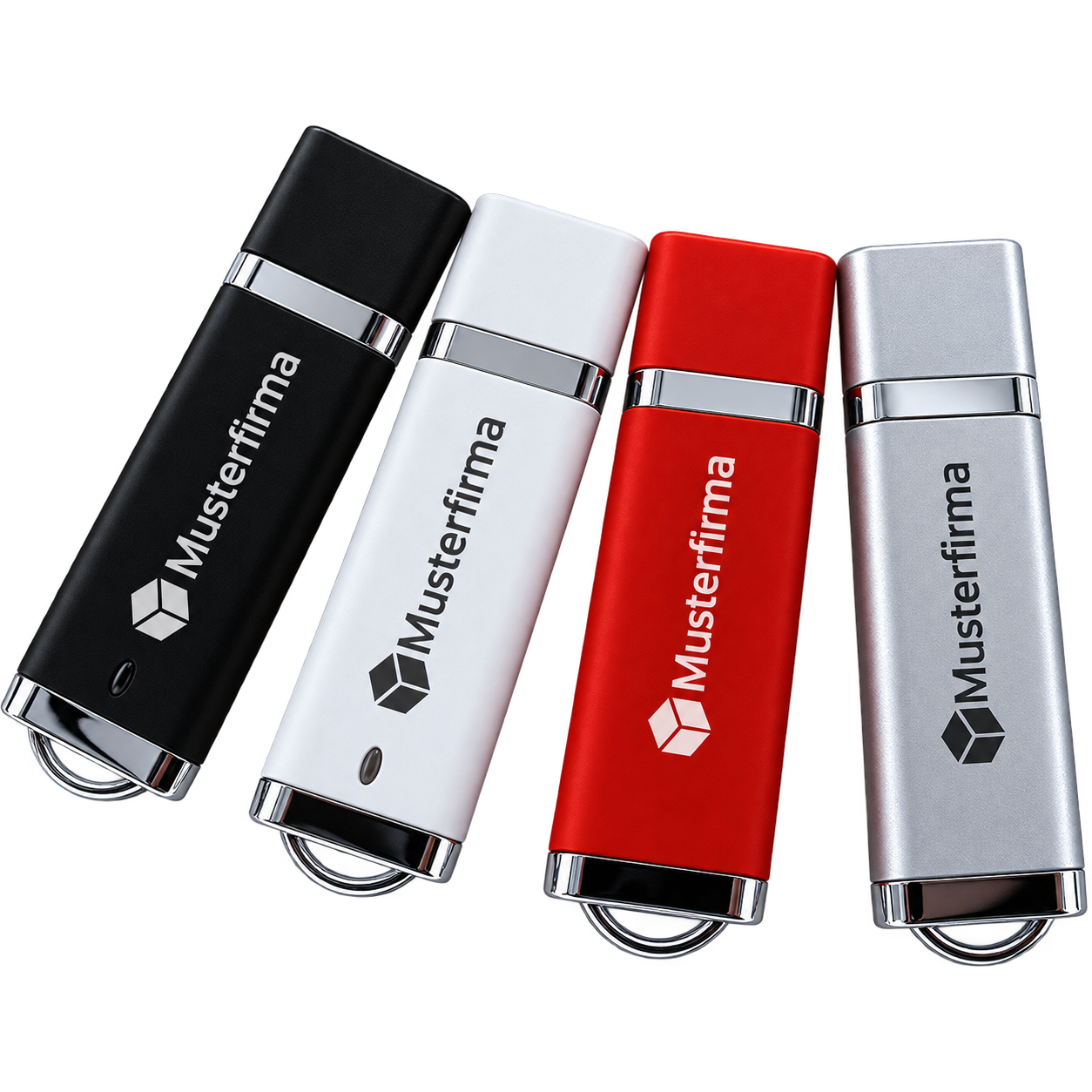 USB-Sticks mit Firmenlogo in verschiedenen Farben